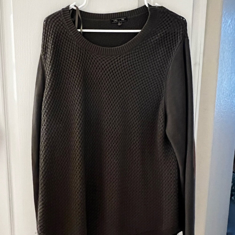Lety & Me Dark Green Textured Sweater
